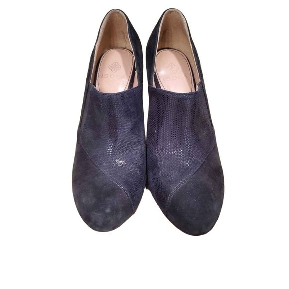 Isola Black Suede Leather Snake Print Tawen Pump Heels - Picture 3 of 5